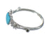 Sterling Silver Southwestern Turquoise Heart Flower Ring Size 6-3/4 RX62355